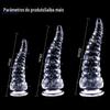 Plug anal de ventosa de polvo de cristal tamanho grande super macio com contas para puxar unissex para a parte de trás masturbação sm brinquedos sexuais para adultos
