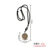Colgante de Caja con Patrón de Nube Plateada con Diseño de Moneda Antigua, Collar Bagua Estilo Chino Retro, Adorno Coleccionable Unisex Regalo