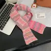 Bufanda Jacquard Fina Larga de Punto Fair Isle para Mujer 2025 Invierno Nueva Moda Versátil Cálida Venta al por Mayor