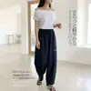 Pantalones Casuales de Secado Rápido de Verano 2026 de Japón y Corea, Transpirables, Sueltos, Artísticos, Adelgazantes, de Pierna Ancha, Pantalones de Nueve Puntos