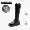 Botas Longas com Forro de Lã e Espessadas, Novo Modelo 2026 Botas de Neve para Mulheres, Couro e Pelo Integrados, Botas Longas de Solado Grosso de Inverno, Botas Quentes de Cano Alto