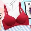 Ropa interior de niña de pecho pequeño, inalámbrica, gruesa y delgada, estilo japonés y coreano, sujetador ajustable push up, sujetador sin costuras floral de una pieza