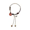 Pulsera al por mayor Ámbar chino nuevo Hebilla de seguridad Pulsera con paisaje Estilo retro para mujer Pulsera combinable Estilo étnico Cuentas