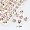Diamante de Cristal Dongzhou de 5 mm Corazón de Durazno K9 Fondo Puntiagudo Vidrio Rosa Claro Azul DIY Accesorios Mini Taladro para Uñas