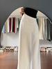 Calça Jeans Branca Wide Leg para Mulheres 2025 Primavera & Outono Novo Estilo Cintura Alta Solta High-End Caimento Leve Pequeno Reta Comprimento Total