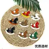 Nuevo Colgante Lindo de Carrusel Colgante de Cuero PU Accesorio Hecho a Mano Adorno de Animal Decoración de Alta Gama