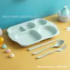 Juego de Seis Piezas de Vajilla de Paja de Trigo Creativo para el Hogar Estudiante Plato Dividido para la Cena Tazón de Sopa Taza Juego de Cuchara Venta al por Mayor