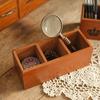 Caja pequeña de madera para escritorio de oficina, soporte para lápices, pinceles de maquillaje, control remoto, caja de almacenamiento de escritorio
