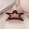 Retro Francés Ancora Rojo Grande Agarre Cabello Cantidad Pinza Tiburón Pasador Agarre Cabello Pinza Cabeza Rojo Vino Accesorios para el Cabello