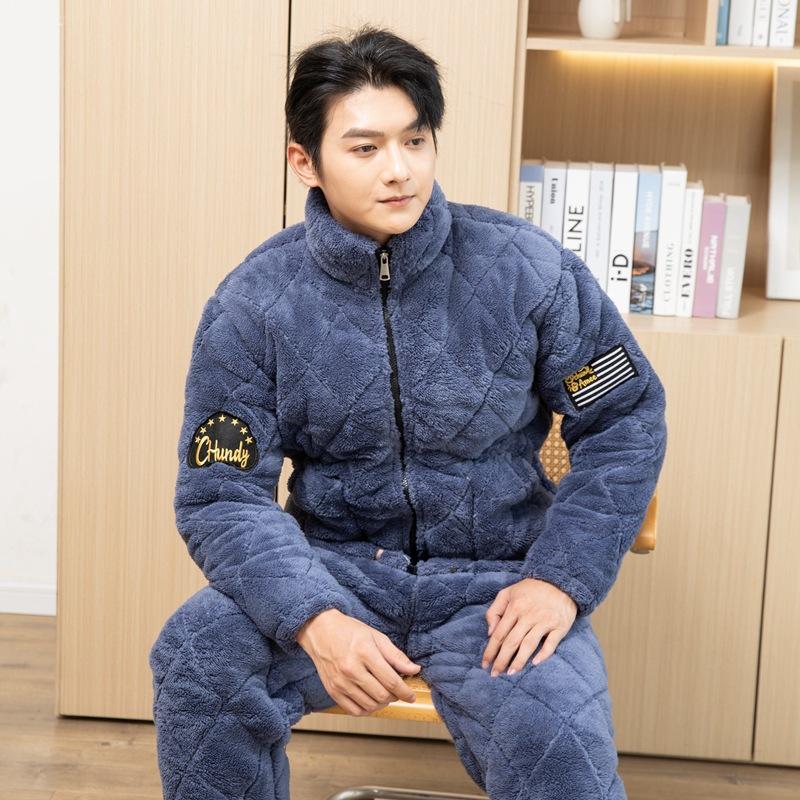  男士法兰绒睡衣