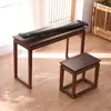 Mesa de Caligrafía, Mesa para Instrumentos Musicales Tradicionales Chinos de Madera Maciza, Nuevo Estilo Chino Mesa y Taburete para Guqin y Guzheng, Mesa para Copiar Escrituras, Mesa de Caligrafía y Pintura, Mesa de Cultura Tradicional China