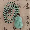 Corrente de Suéter do Zodíaco Corrente de Contas Colar dos 12 Signos Pingente de Jade Esmeralda Aventurina Transmissão ao Vivo Transfronteiriça