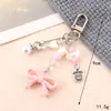 Nuevo llavero con lazo acrílico, colgante con personalidad, colgante para bolso, funda para auriculares, cadena, joyería