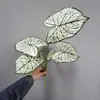 Plantas Verdes Artificiales, Hojas de Taro de Colores, Plantas Suaves Falsas para Micro-Paisajismo, Paisaje de Selva Tropical, Plantas para Paisajismo de Jardín al por Mayor