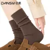 Calcetines holgados marrones, temporada de primavera y otoño, 100% algodón puro, diseño sin costuras, transpirables y absorbentes del sudor, calcetines para mujer, resistentes al olor