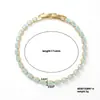 Pulseira de cobre com zircônia incrustada em formato de gota d'água, estilo europeu e americano, pulseira de joia versátil de alta qualidade para cross-border, estilo ins, única, nicho