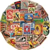 50 Piezas Pegatinas Retro Motivacionales Sellos de Animales Eslóganes en Inglés Diario iPad Patineta Calcomanías Decorativas PVC Impermeable