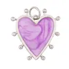 P04 L49B Accesorios para joyería DIY AMOR AMOR corazón circón rojo aceite goteando alas de cupido