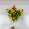 Ramas Pequeñas de Frutas Artificiales, Racimos de Fresas de 5 Ramas, Flores Falsas, Ramo de Flores DIY de Rama de Fruta, Decoración de Sala de Estar, Granada para Año Nuevo