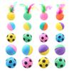Fábrica de suministros para mascotas en stock bola de espuma de látex juego interactivo persecución desde hi bola de juguete con pluma juguete para gato