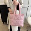 Bolso de Hombro Cuadros con Bordado de Plumas Nuevo Modelo Otoño e Invierno 2024 Bolso de Mano de Gran Capacidad Versátil Bolso Popular en Internet con Estilo para Mujer