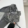 Bolsa Transversal para Mulheres, Bolsa com Estampa de Leopardo, Bolsa de Ombro, Bolsa Casual de Verão Nova Tendência 2025, Bolsa Pequena da Moda, Estilo Coreano e Japonês