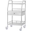 Carrinho de instrumentos de três camadas carrinho de aço inoxidável médico carrinho de troca de drogas rack de armazenamento cirúrgico mesa de instrumentos carrinho de ferramentas carrinho de enfermagem