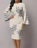 Novo vestido feminino bodycon fashion da TEMU com elemento multicolorido impresso em 3D, vestido único estilo outono e inverno que afina a cintura