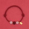 El padre fallecido de uno examen de molienda en tierra pulsera de cordón rojo flor de loto cinabrio amigas cuerda de mano de buena suerte marca de la suerte de este año cuerda tejida regalo