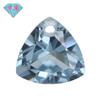 Gema Huagang de un solo agujero, triángulo grueso, n.° 106, cristal puntiagudo azul, piedra desnuda, venta al por mayor, fondo puntiagudo, cristal puntiagudo de color azul claro artificial.