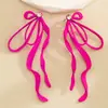 Pendientes de Lazo Grande Irregulares Estilo Coreano para Mujer Pendientes de Tachuela con Borla de Hada y Cinta Pendientes de Diseño de Nicho Elegantes