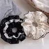 Suave con el cabello, elegante y con estilo, scrunchie, pasador de malla floral pequeño estilo coreano, accesorio para el cabello plisado de estilo de hada