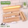 Base Luminosa de Madera Maciza Luz LED Acrílico Rectangular Iluminación Base de Madera Base de Luz Nocturna Rectangular de Madera