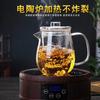 Tetera de Cristal Pingüino Resistente a Altas Temperaturas Hervidor de Té Tetera Filtro Doméstico Engrosado Taza para Té de Flores Olla para Separación de Té y Agua