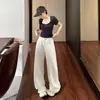 Pantalones vaqueros anchos holgados de estilo retro americano 2026 con diseño de hebilla ajustable en la espalda, nuevos pantalones vaqueros versátiles para mujer
