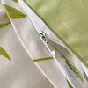 Funda de edredón de algodón lijado acolchada de cuatro piezas con estampado fresco kit de sábanas de tres piezas para dormitorio de estudiante venta al por mayor