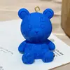 Llavero de resina de oso de la suerte de dibujos animados original para mujer, lindo, creativo, exquisito, para llave de coche, colgante de bolso, venta al por mayor