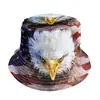 Chapéu de Pescador de Aba Curta Estilo Primavera e Verão Transfronteiriço, Chapéu de Sol com Estampa de Águia Moda Europeia e Americana, Chapéu Versátil para Proteção Solar ao Ar Livre Unissex