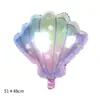 Globos de Animales Marinos de Dibujos Animados, Delfines, Cangrejos, Langostas, Tiburones, Conchas de Colores, Decoraciones Temáticas para el Mundo Submarino