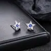 Brincos Cluster de Diamante Cheio de Novo Estilo Transfronteiriços para Homens, Modernos e Versáteis, Brincos de Flor de Íris em Forma de Cruz de Alto Padrão para Mulheres