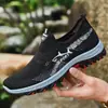 Zapatos Casuales Planos Antideslizantes para Hombre Malla Flyknit Talla Grande Zapatos para Caminar Mocasines de Uso Diario para Papá
