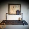 Mesa de Computador de Tubo de Água de Ferro Forjado Estilo Americano Quarto Estudo Casa Mesa de Parede Montada Mesa de Parede Simples Mesa de Canto