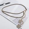 Nuevos Accesorios de Cadena para la Cintura para Mujer Estilo Trendy ins Cinturón de Cadena Tejido Decoración con Falda Traje Suéter Cadena de Metal