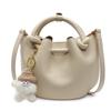 Bolsa Balde Pequena Estilo Western de Textura de Alta Qualidade Bolsa Feminina 2025 Nova Vintage Versátil Bolsa Cesta de Ombro Bolsa Transversal