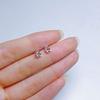 Pendientes de plata 925 para estudiantes femeninas, diseño simple y moderno, estilo Ins, 2024