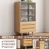 Aparador Pequeño de Apartamento Nórdico de Madera Maciza Gabinete de Té Mesa de Café Gabinete de Almacenamiento Estilo Chino Nuevo Gabinete de Almacenamiento para Dormitorio