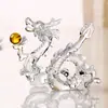 Enfeites de Dragão de Cristal Personalizados 2024 Ano do Dragão Mascote do Zodíaco Modelo Artificial de Dragão Chinês Presente Comemorativo de Alta Qualidade