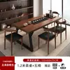 Novo Conjunto de Mesa de Chá e Cadeiras Estilo Chinês Mesa de Chá Mesa de Bule Mesa de Negociação de Escritório Mesa de Chá Simples para Varanda de Casa Grande Laje