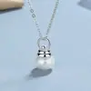 Colar de Pérolas em Prata de Lei 925 para Mulheres, Design Personalizado, Corrente de Clavícula com Pérolas, Luxo Leve, Estilo Ins, Joias de Prata de Alto Padrão