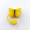 Nuevas Tapas de Popote Stanley Animales Mariposa Silicona de Grado Alimenticio Cubiertas para Popote 10mm Popote Cubiertas de Silicona Mayoreo